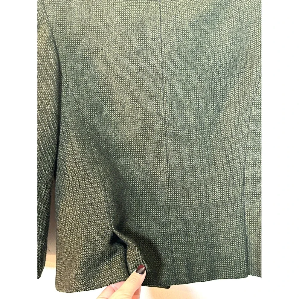 1960's Zelinka Matlick Wool blend dark green tweed cropped jacket Jackie O Small